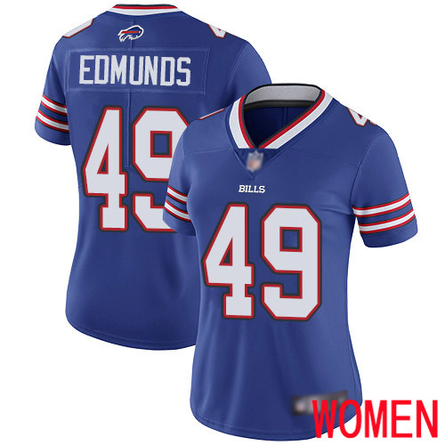 Women Buffalo Bills #49 Tremaine Edmunds Royal Blue Team Color Vapor Untouchable Limited Player NFL Jersey